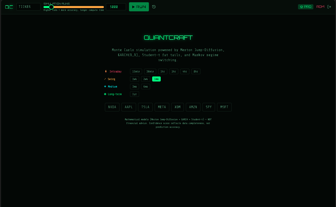 Quantcraft screenshot