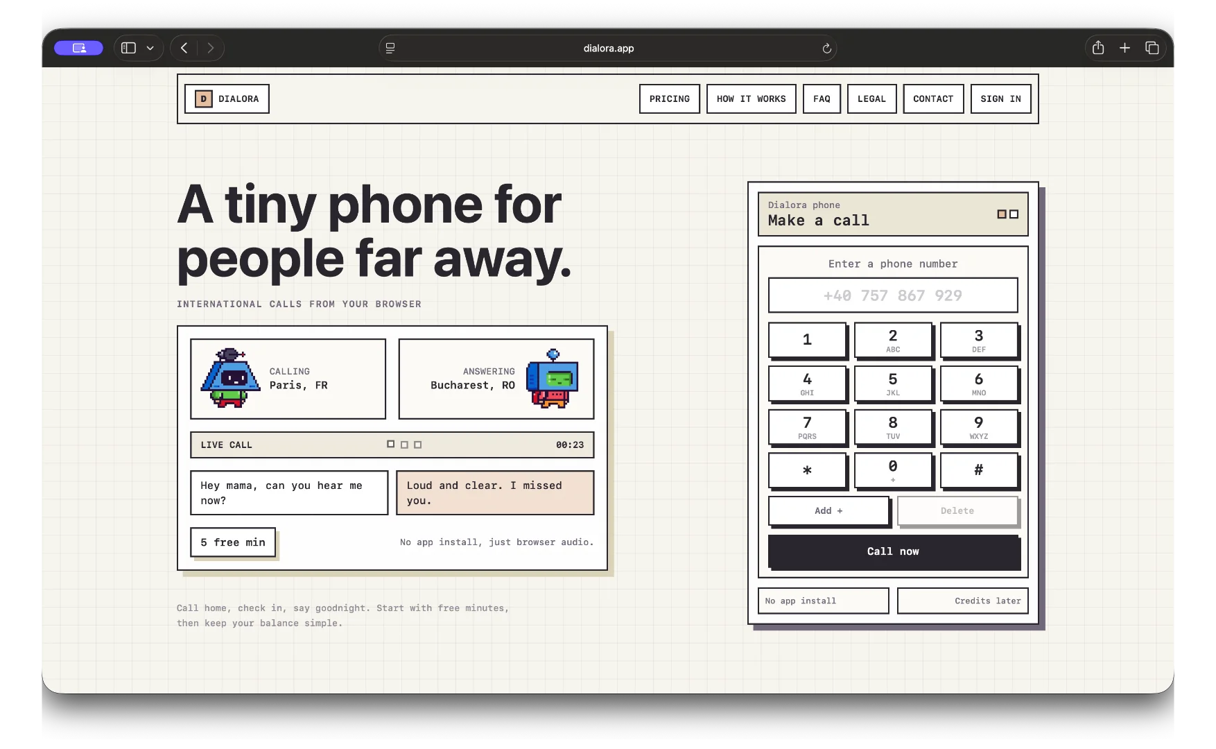 Dialora screenshot
