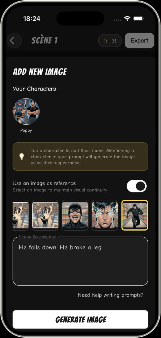 AI comic maker screenshot