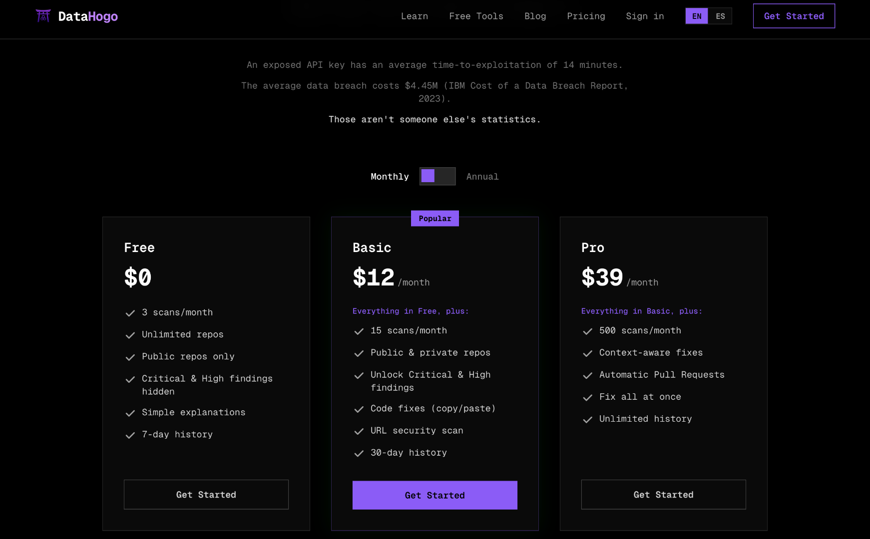 Datahogo screenshot