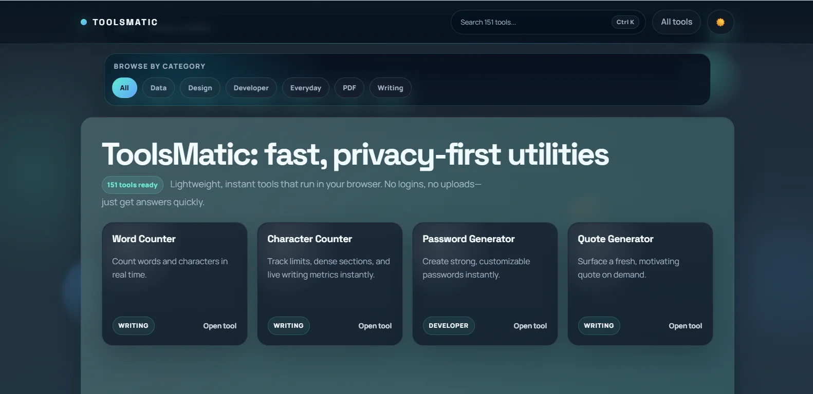 ToolsMatic screenshot