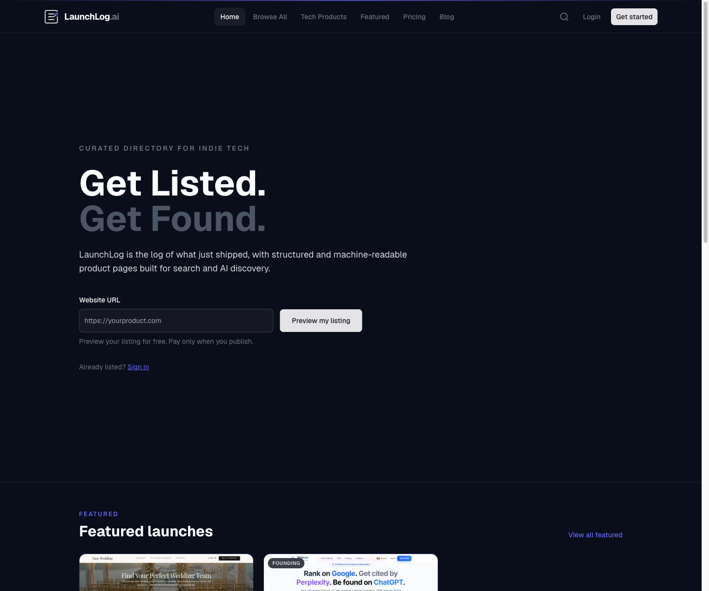 LaunchLog.ai screenshot