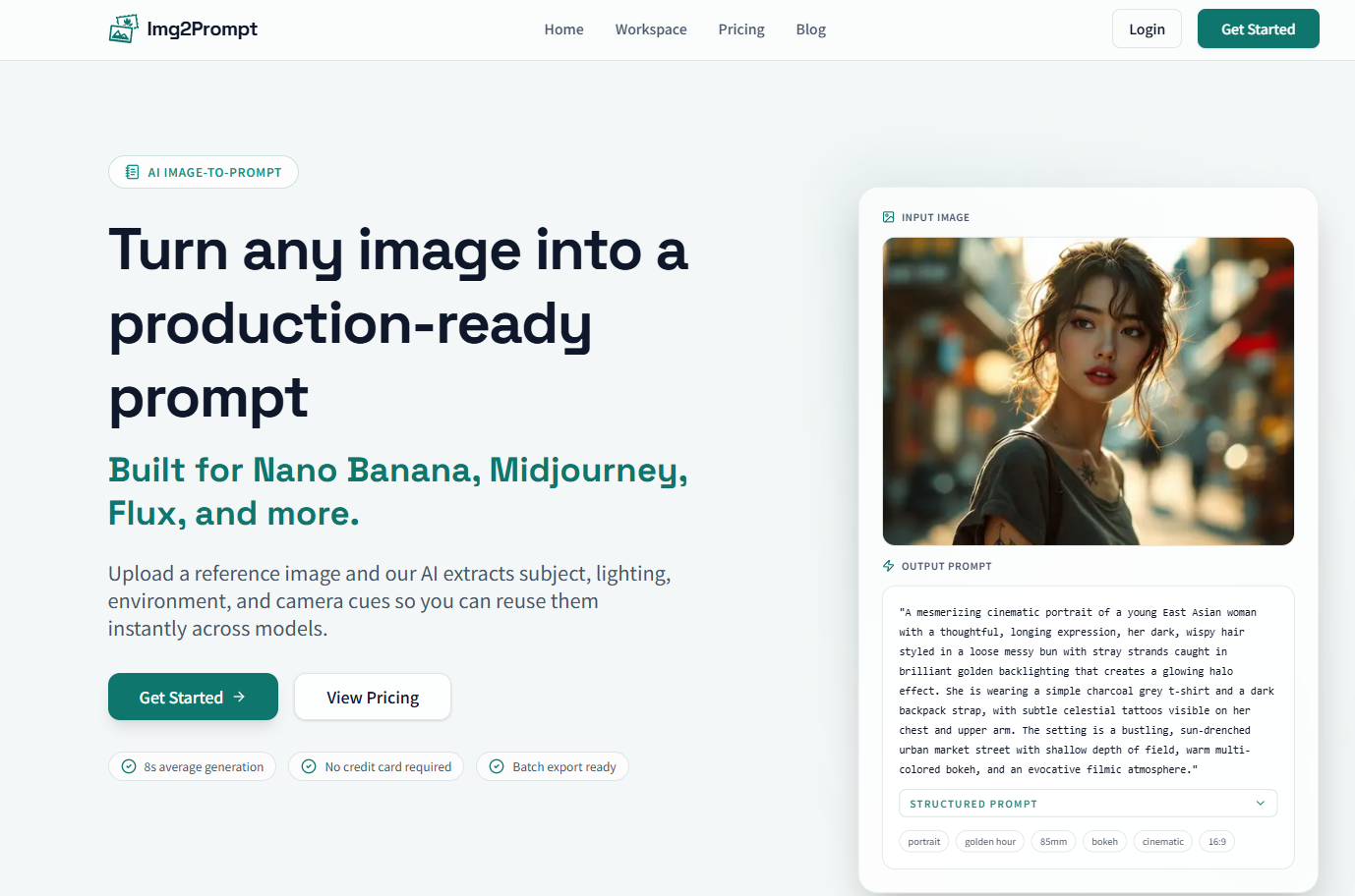Img2Prompt screenshot