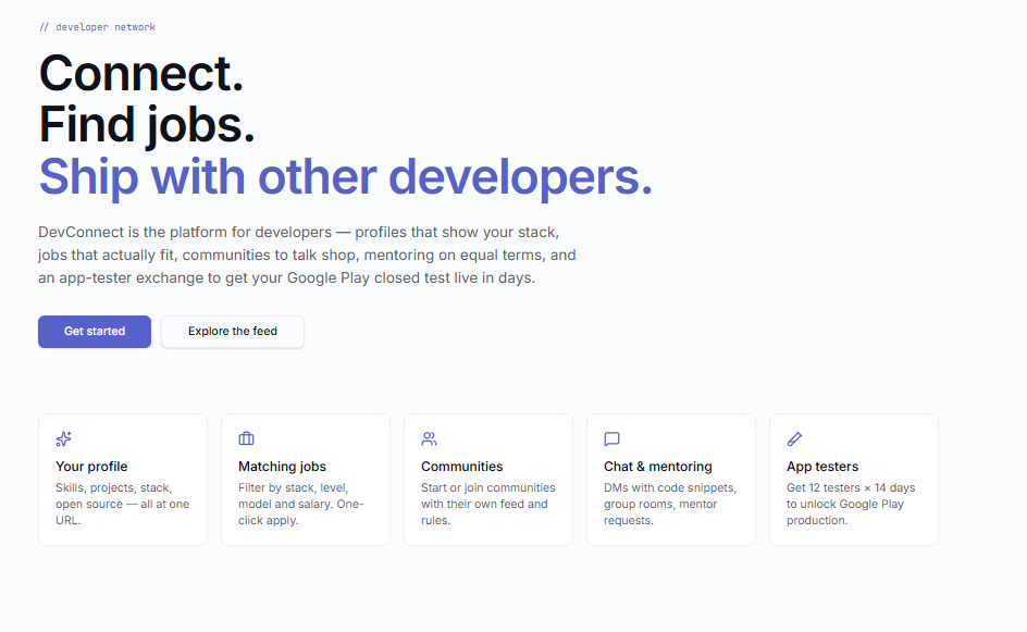 DevConnect screenshot