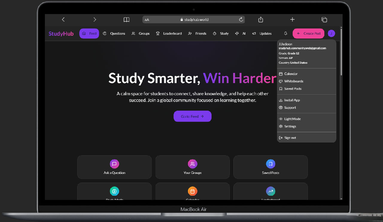 StudyHub screenshot