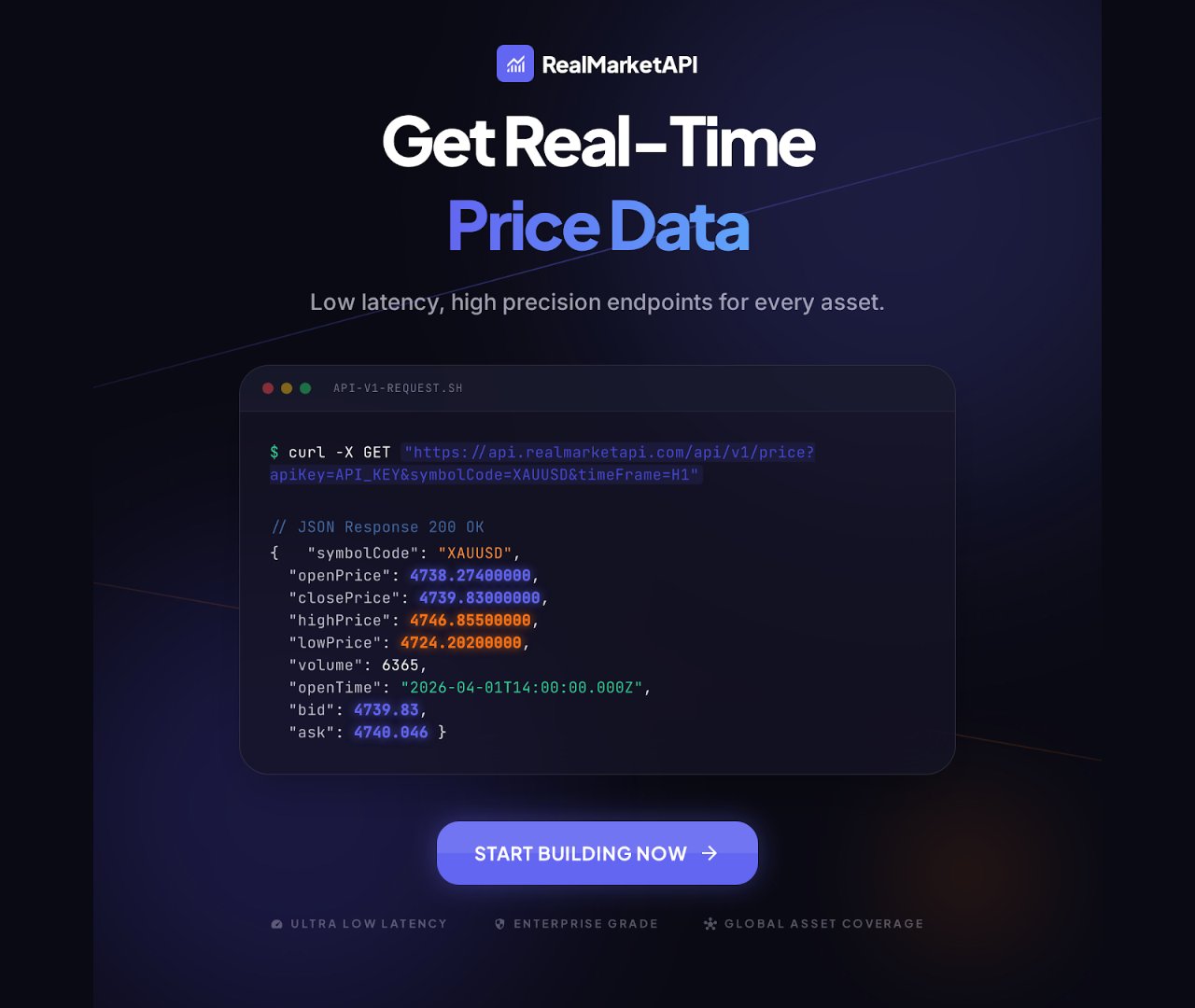 RealMarketAPI screenshot