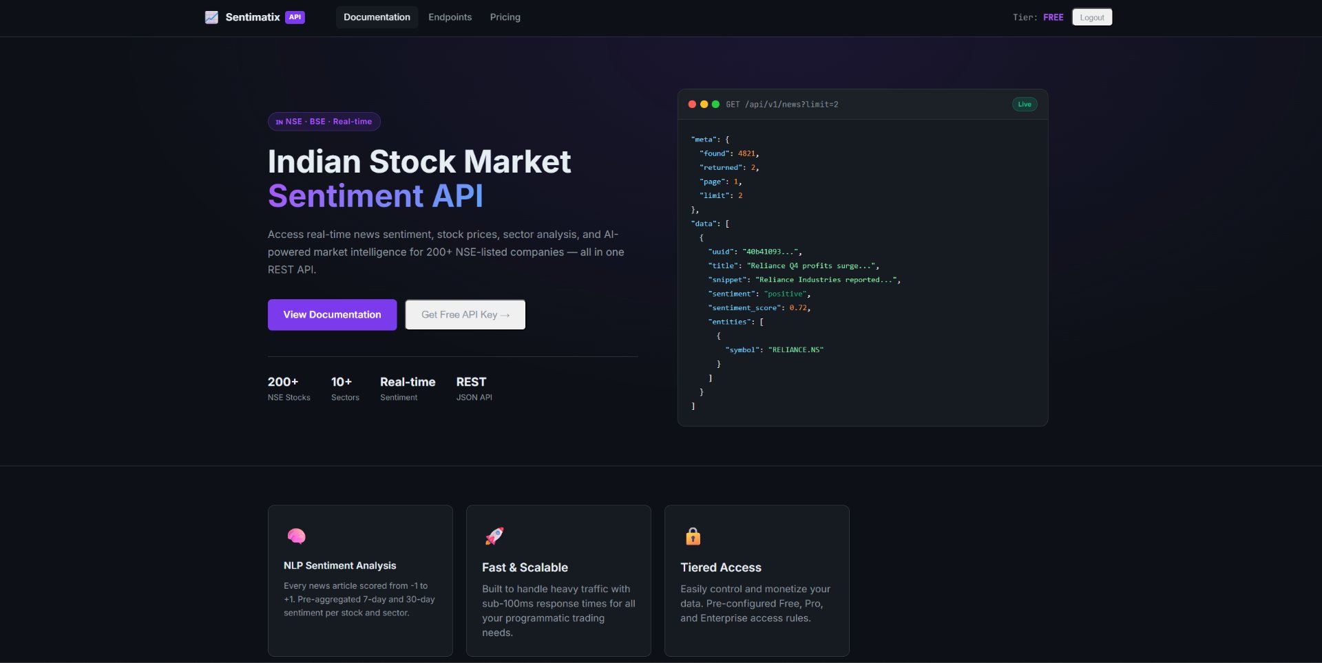 Sentimatix screenshot