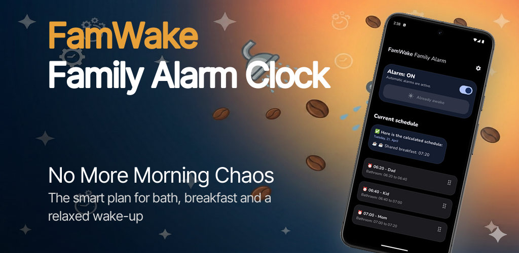 FamWake Family Alarm Clock screenshot