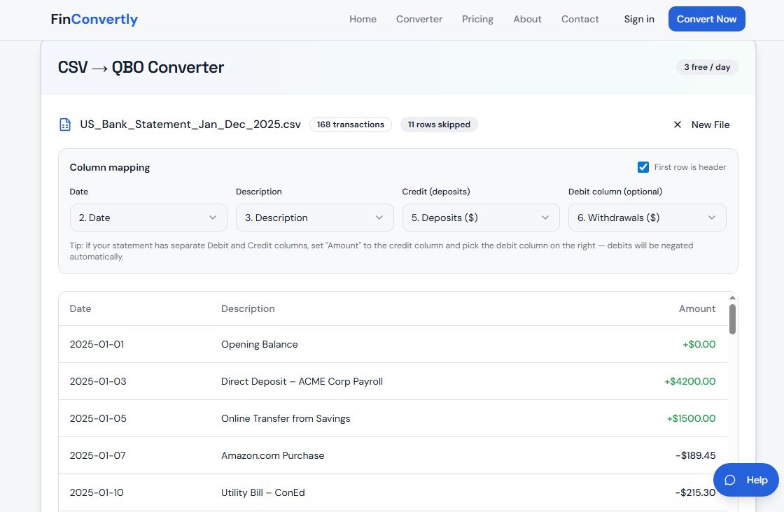 FinConvertly screenshot