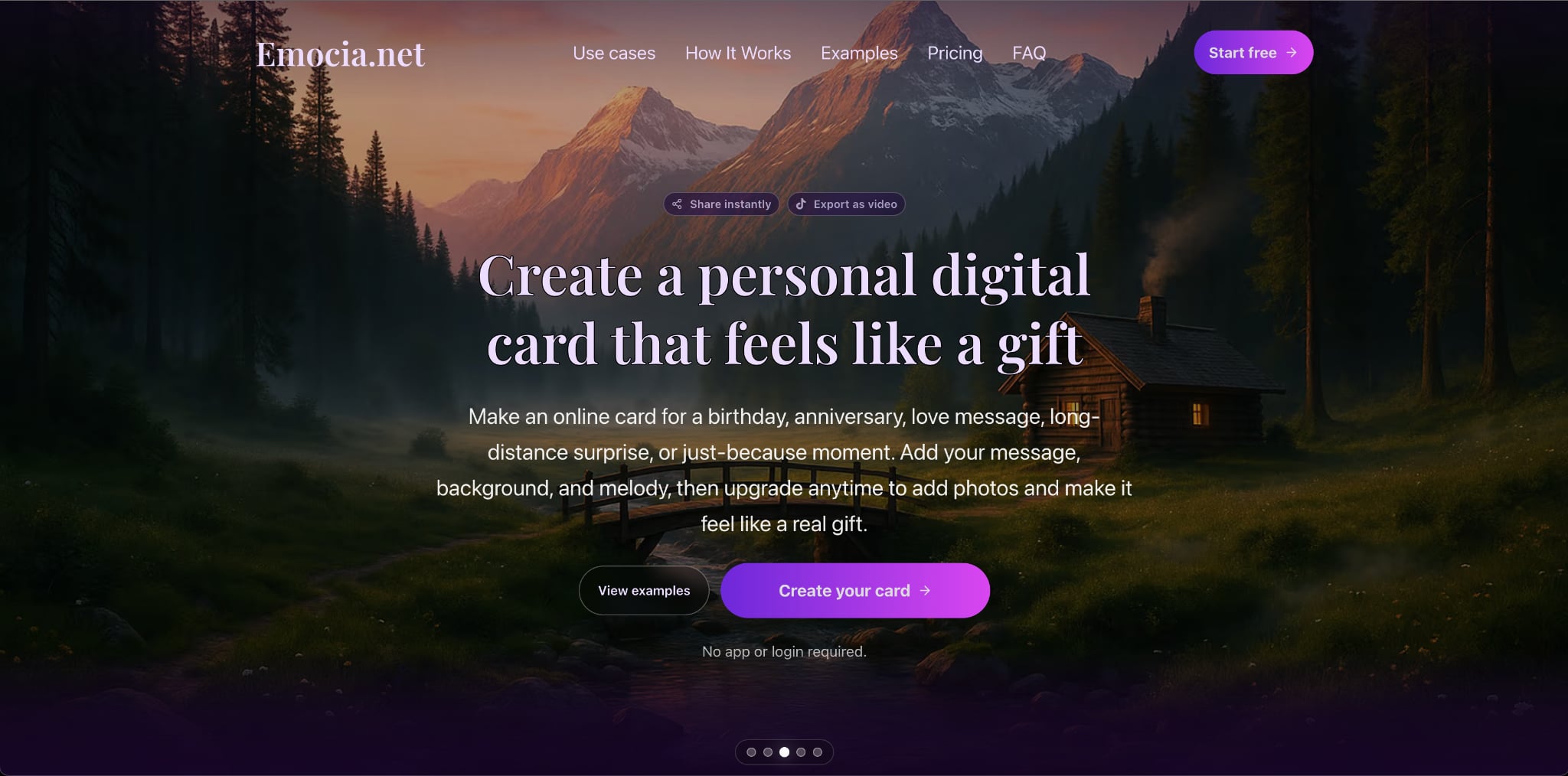 Emocia.net screenshot