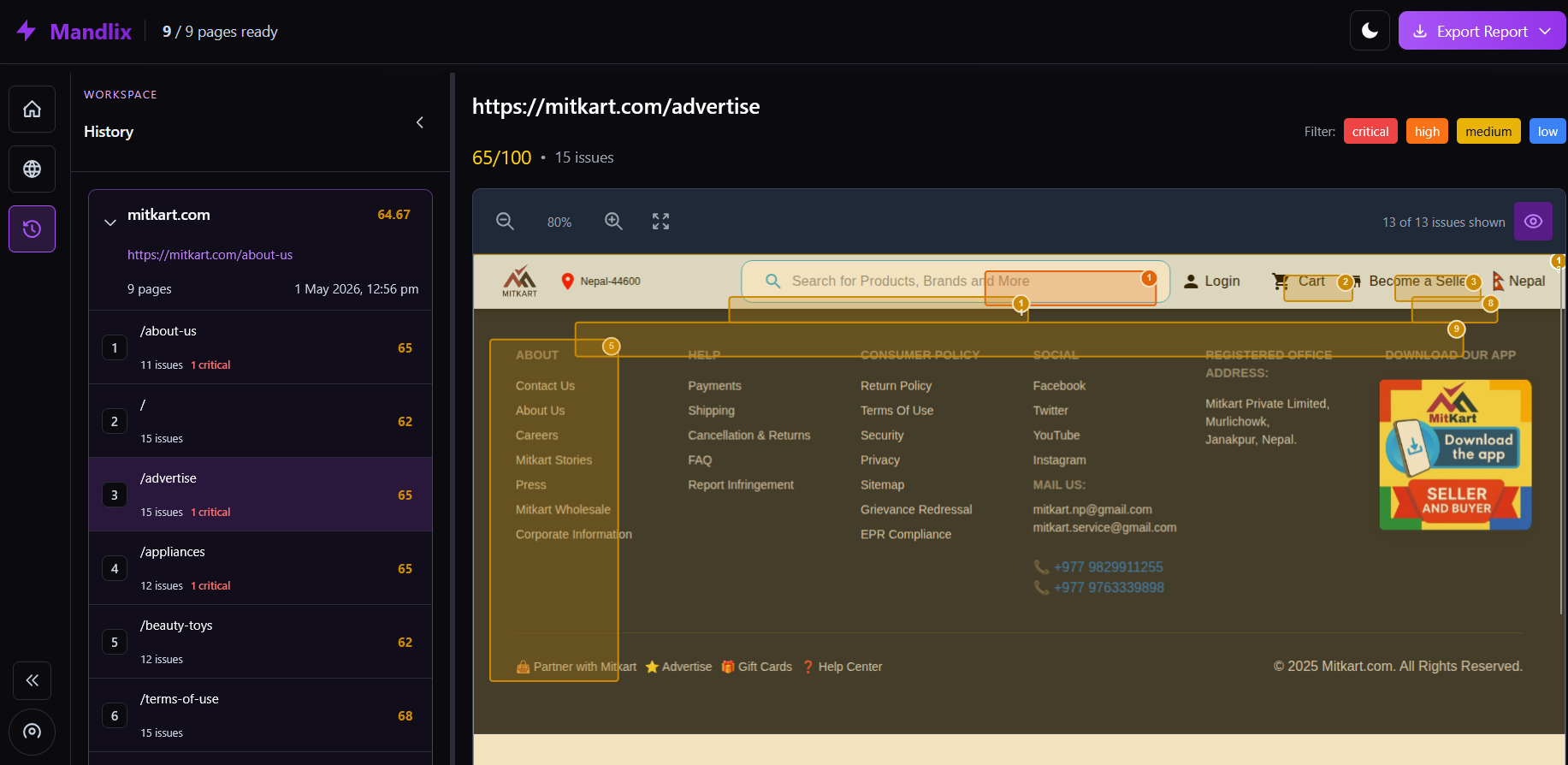 Mandlix screenshot