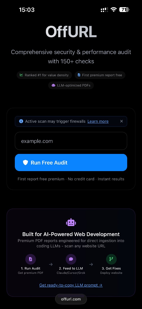 OffURL screenshot