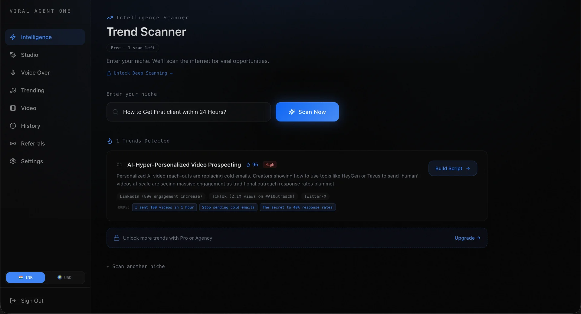 viralagent screenshot