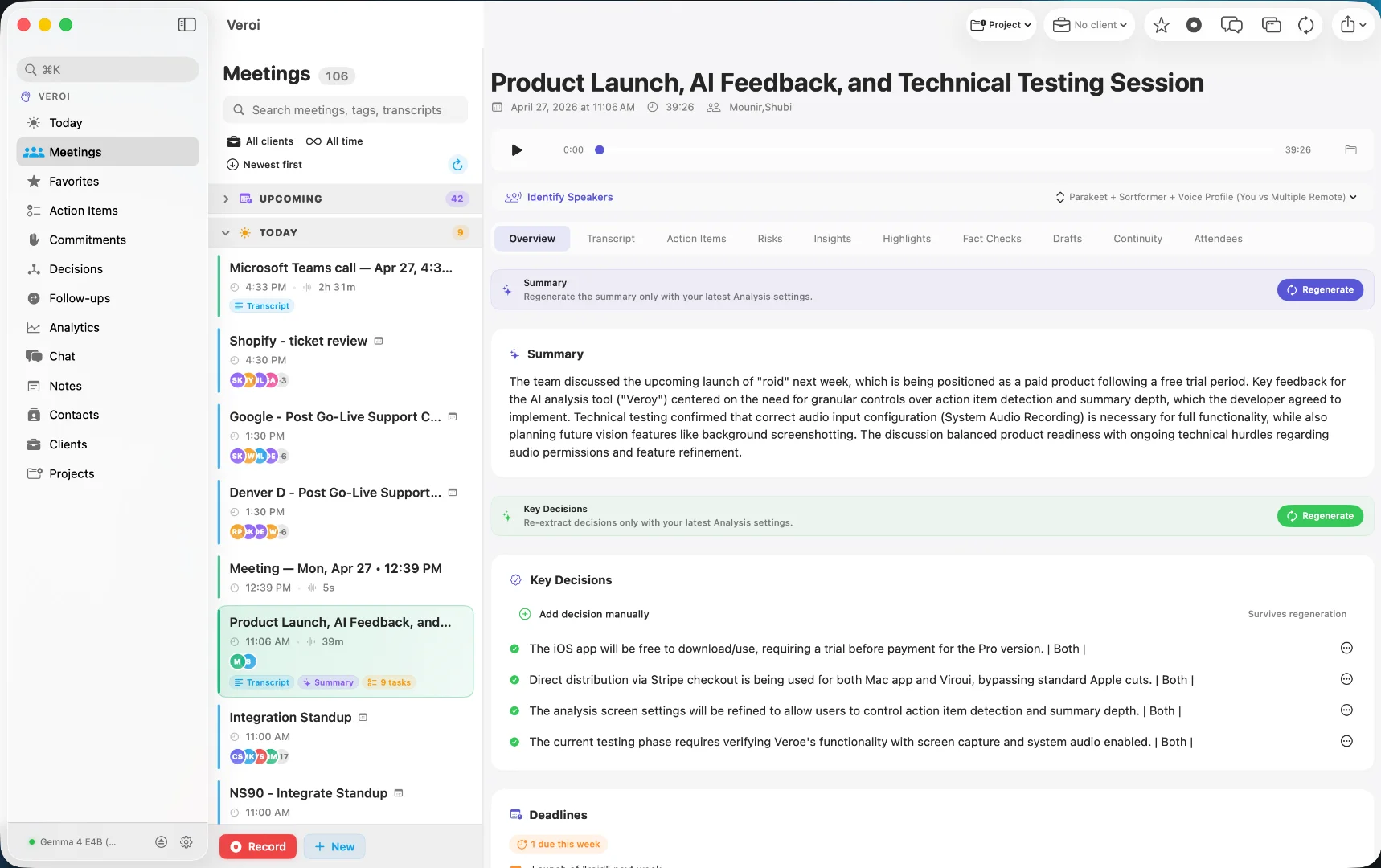 Veroi screenshot