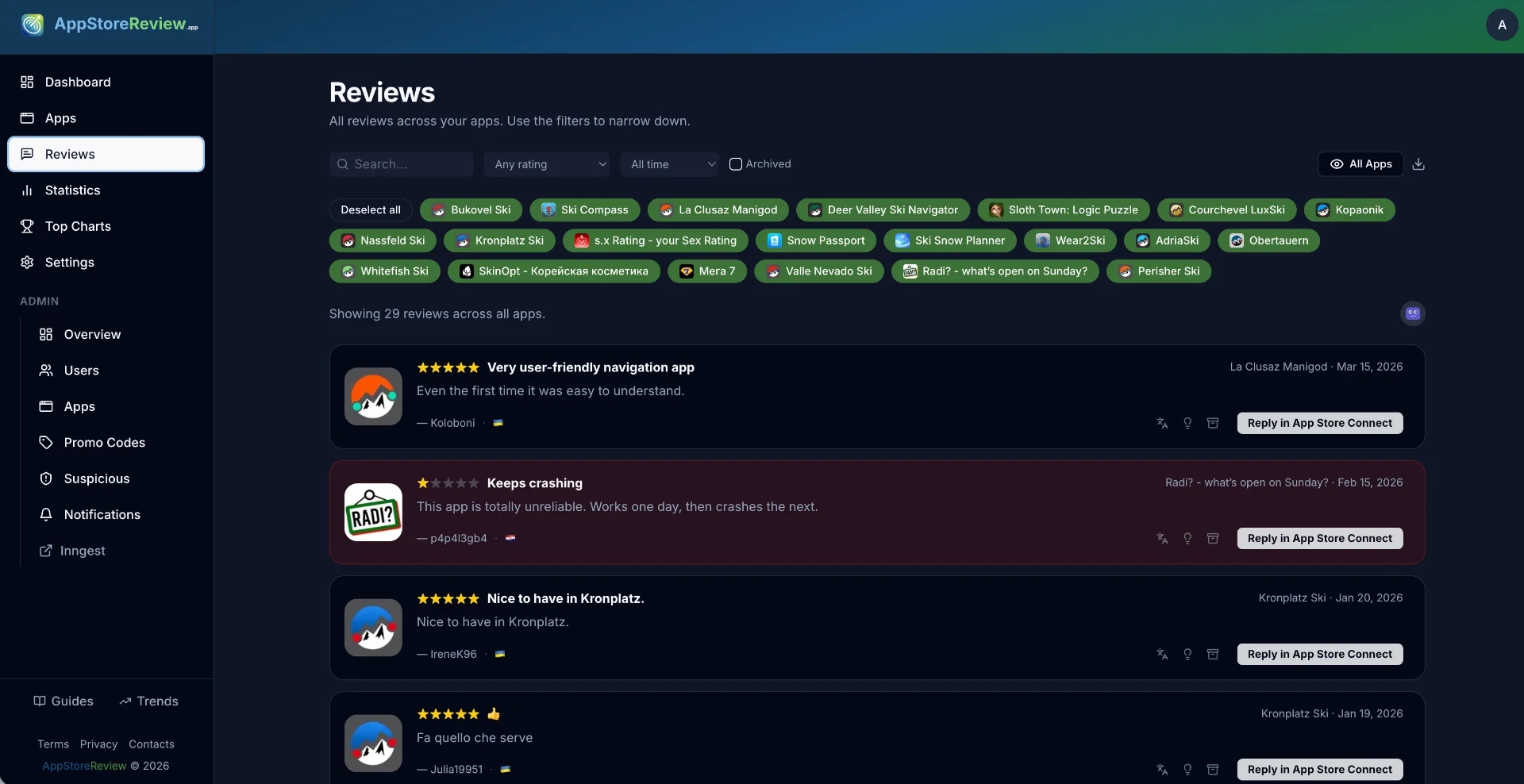 AppStoreReview.app screenshot