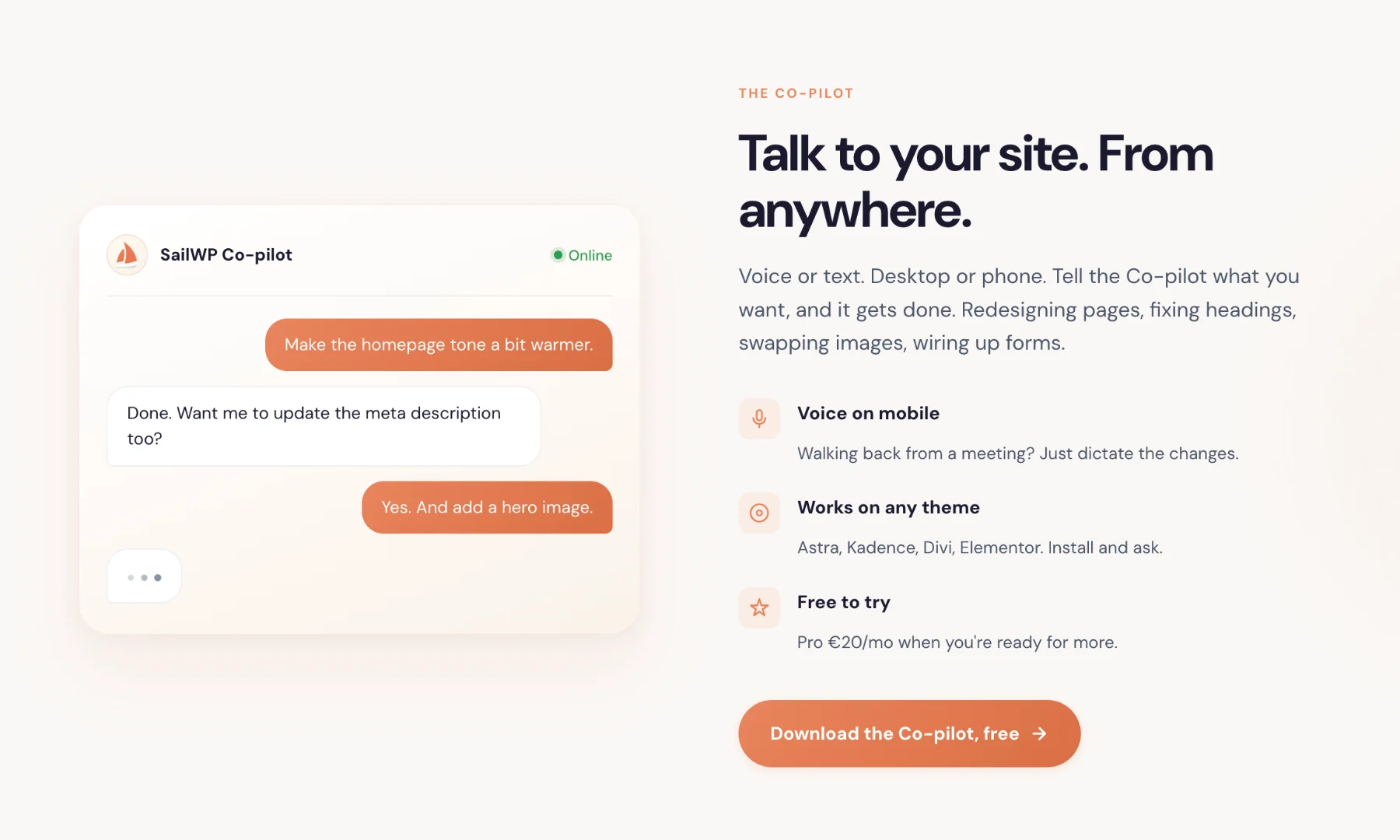 SailWP screenshot