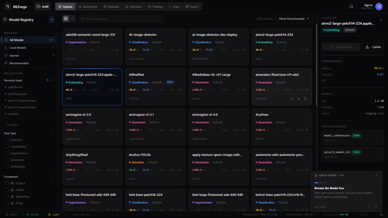 mlforge screenshot