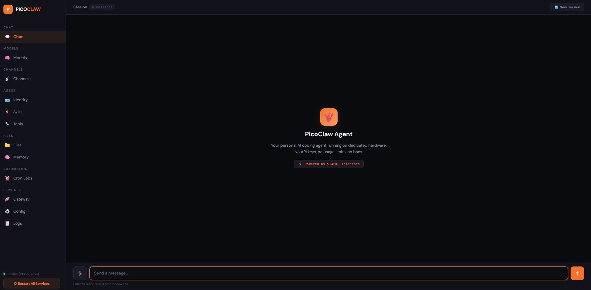 STACKS! Hosting screenshot