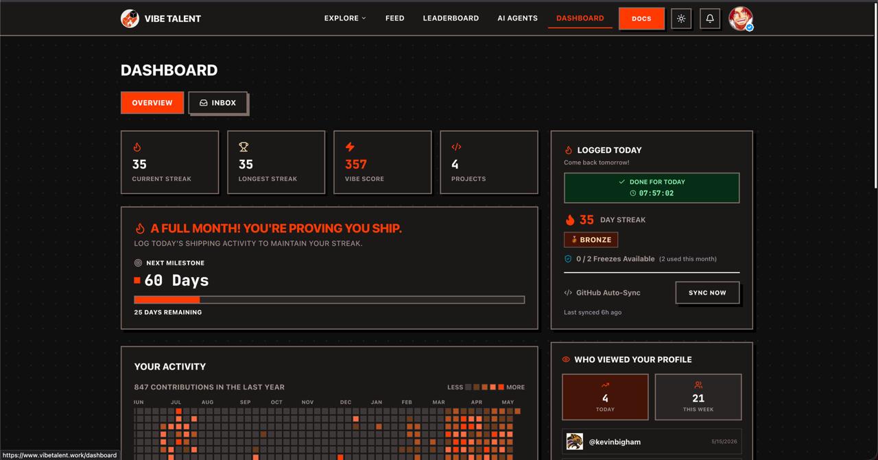 Vibe Talent screenshot
