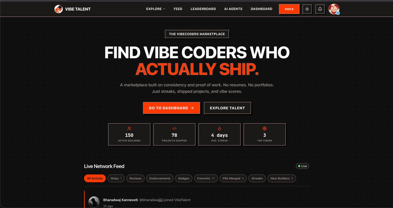 Vibe Talent screenshot