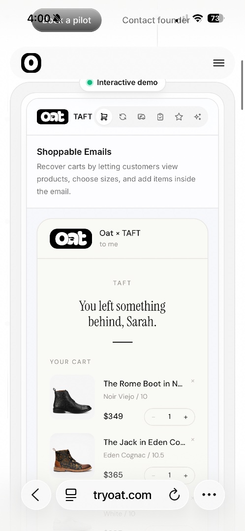 Oatmail screenshot