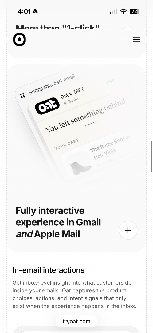 Oatmail screenshot