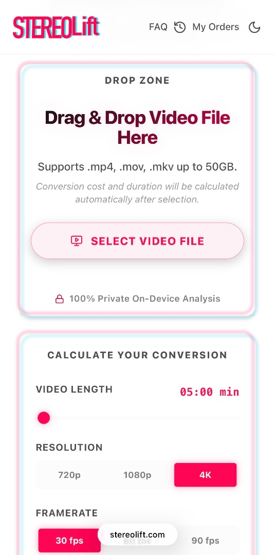 StereoLift screenshot