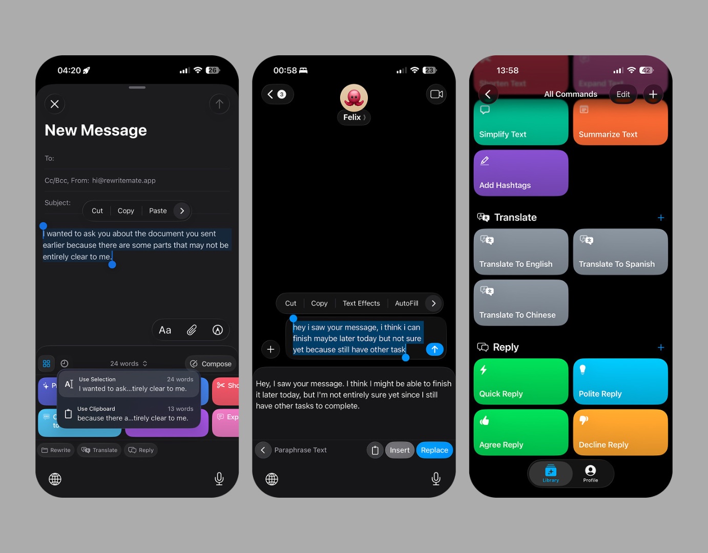RewriteMate AI Keyboard screenshot