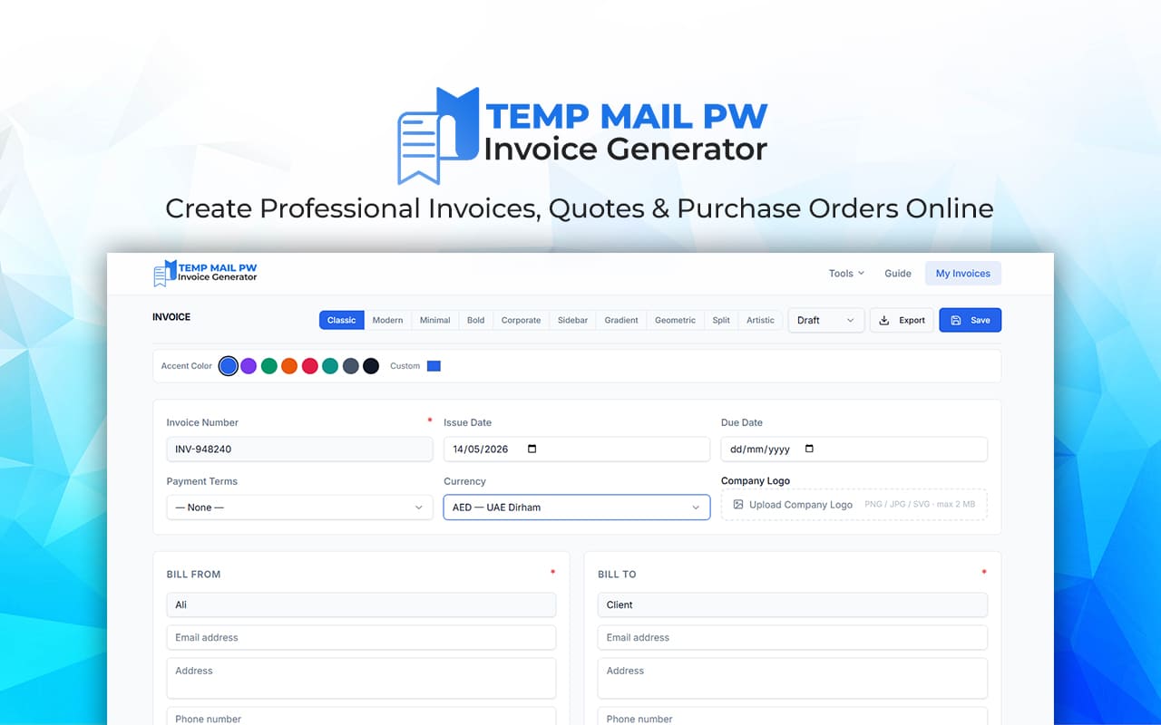 Free Invoice Generator Online screenshot