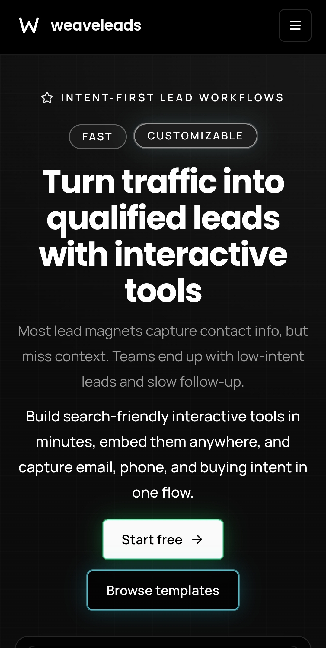 Weaveleads screenshot