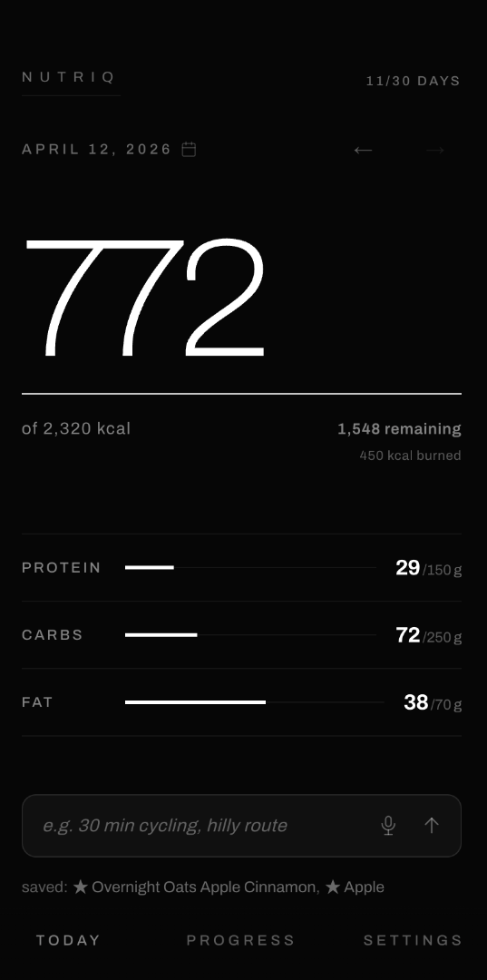 Nutriq screenshot