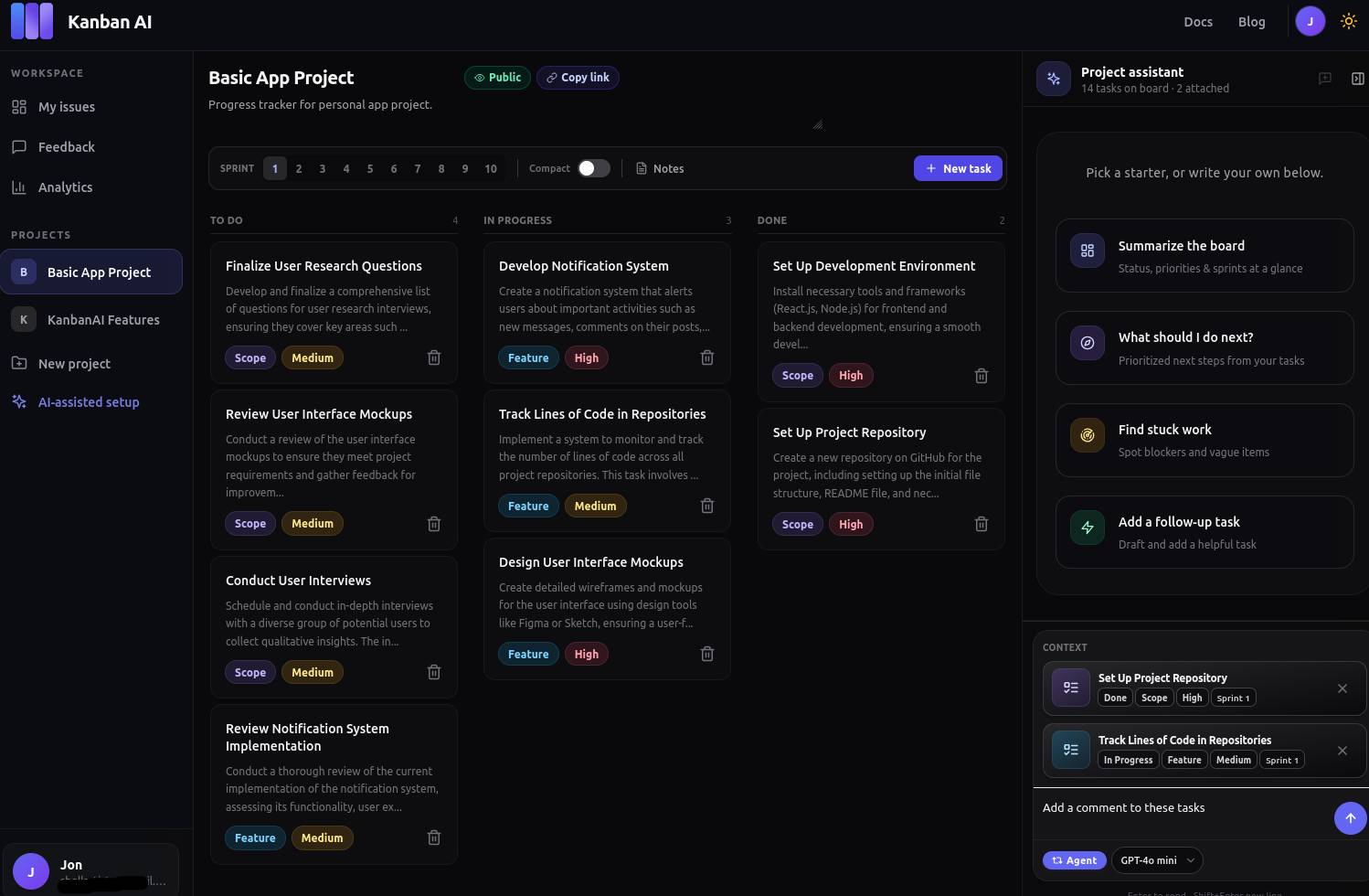 KanbanAI screenshot
