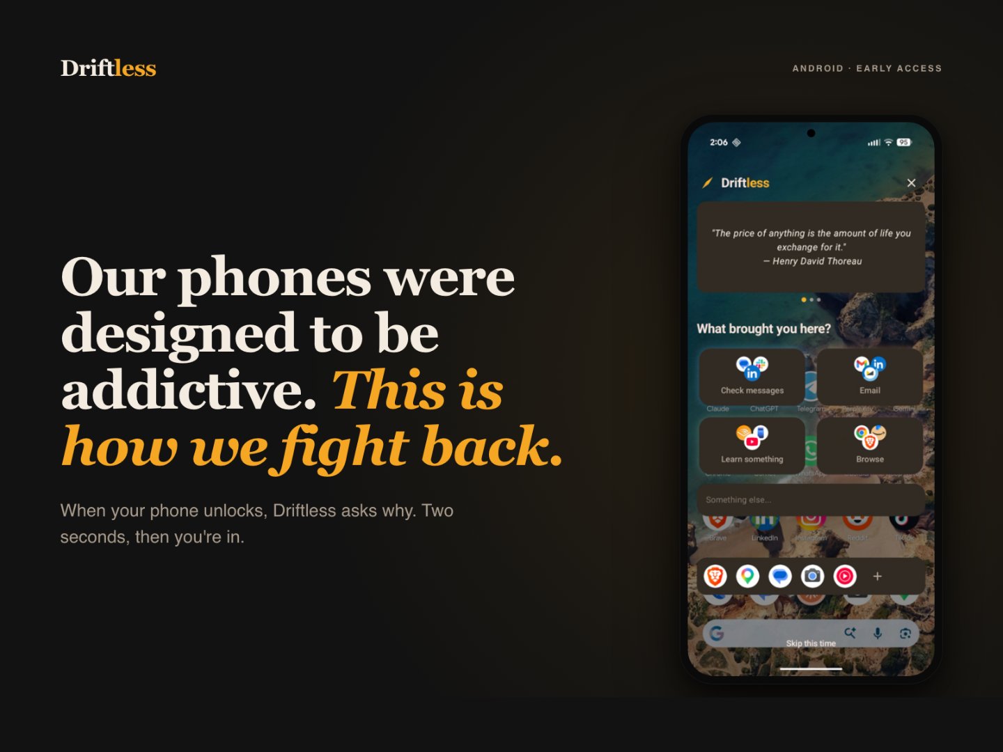 Driftless - Screen Time Coach screenshot