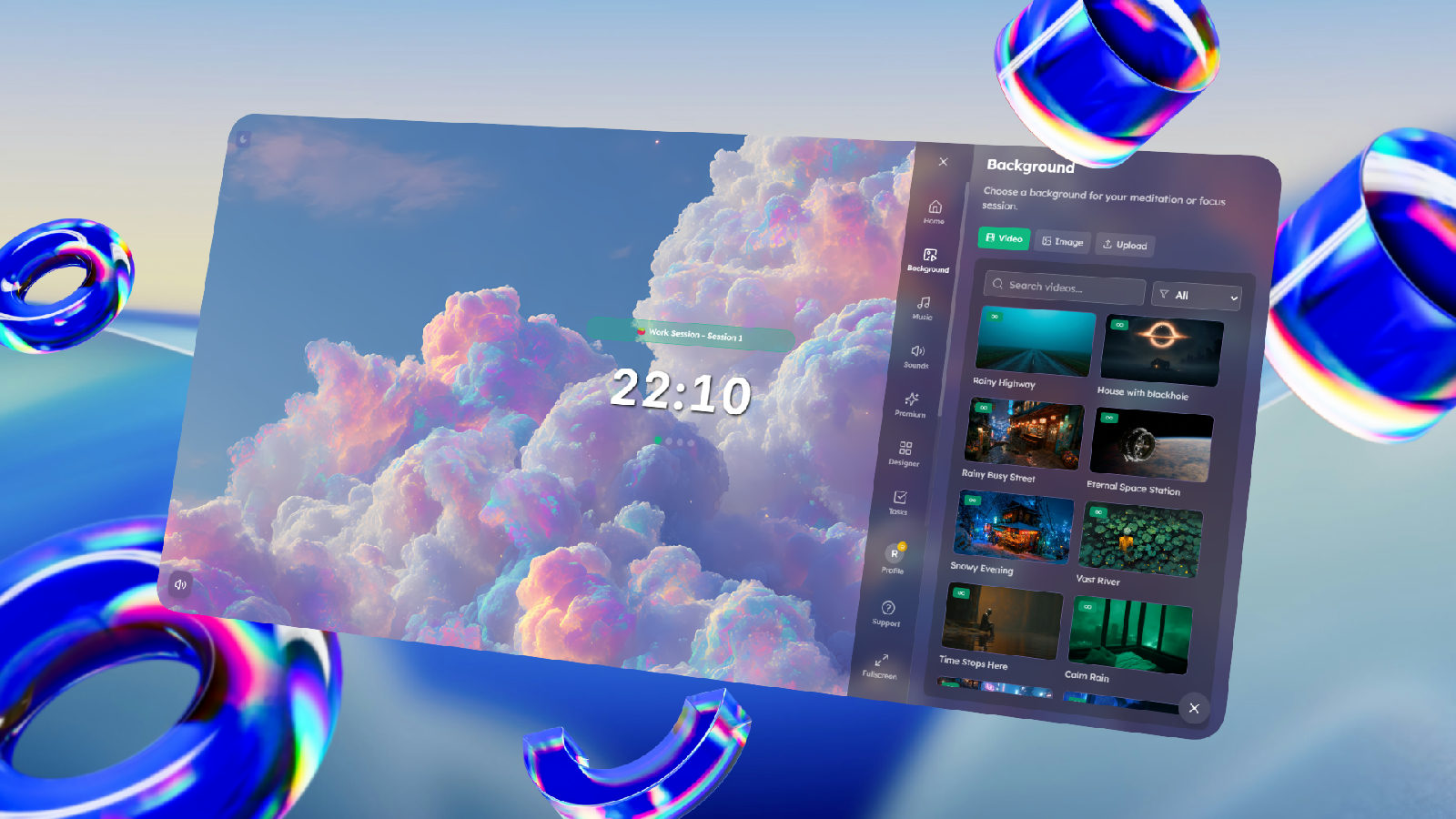 SootheScreen: Ambient Sounds, Focus Tools & Relaxation Experience screenshot