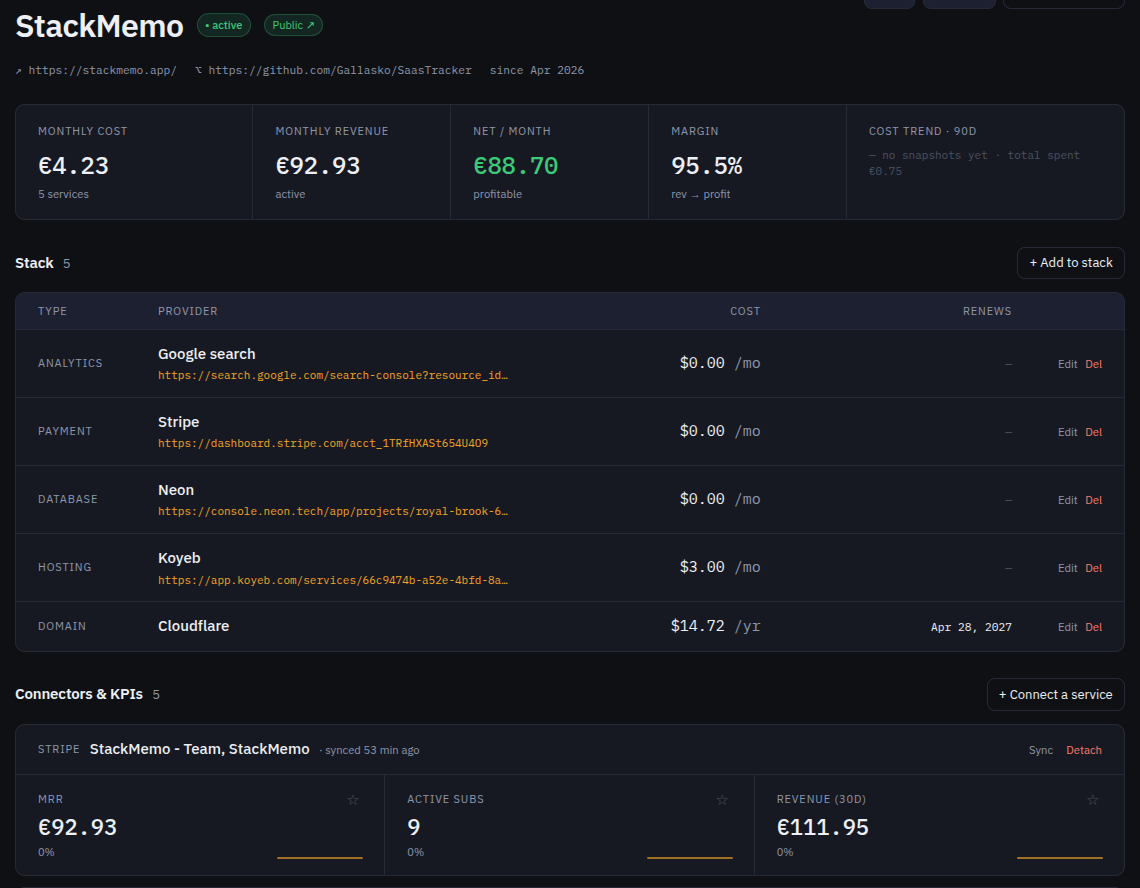 StackMemo screenshot