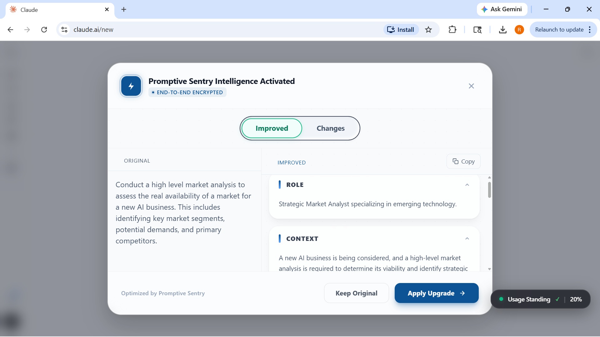 Promptive Sentry screenshot
