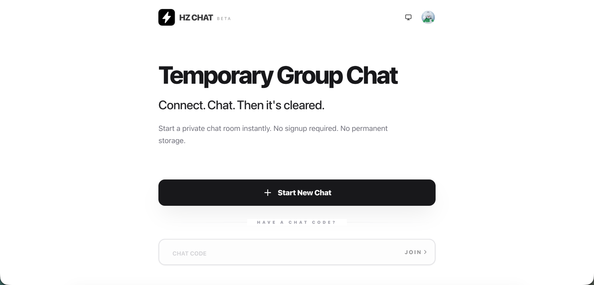 HZ Chat screenshot