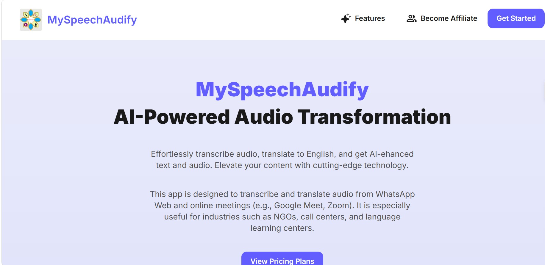 MySpeechAudify screenshot