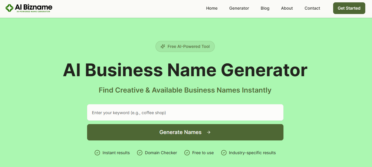 Business Name Generator screenshot