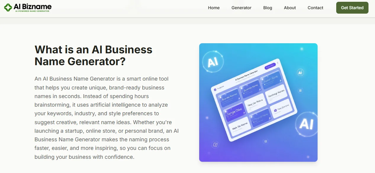 Business Name Generator screenshot