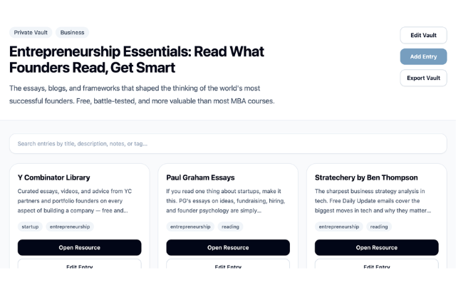 Vaulterly - Research, Save, Organize and Learn screenshot