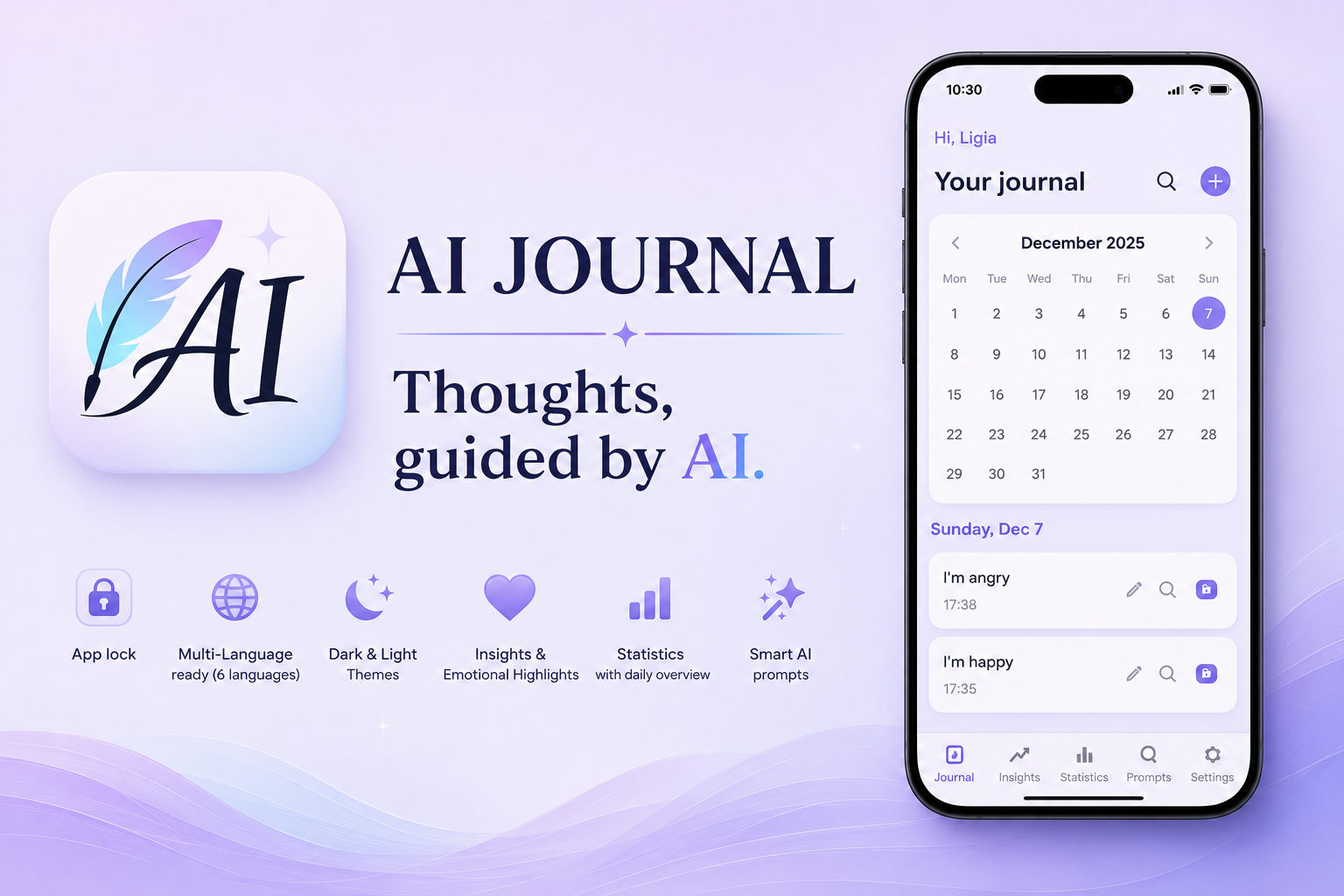 AI Journal - Quiet Lines screenshot