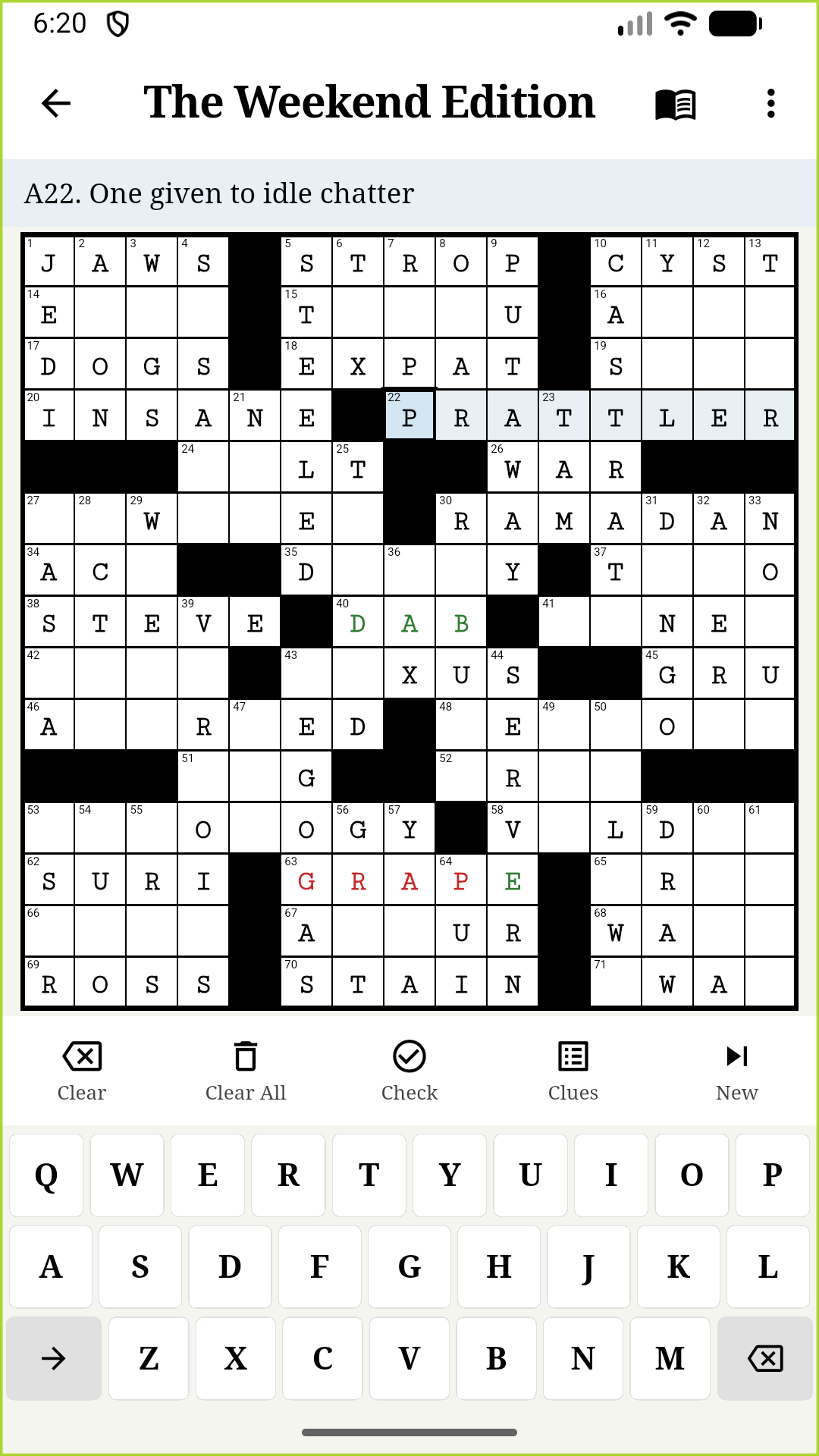 Daily Crossword Unlimited screenshot