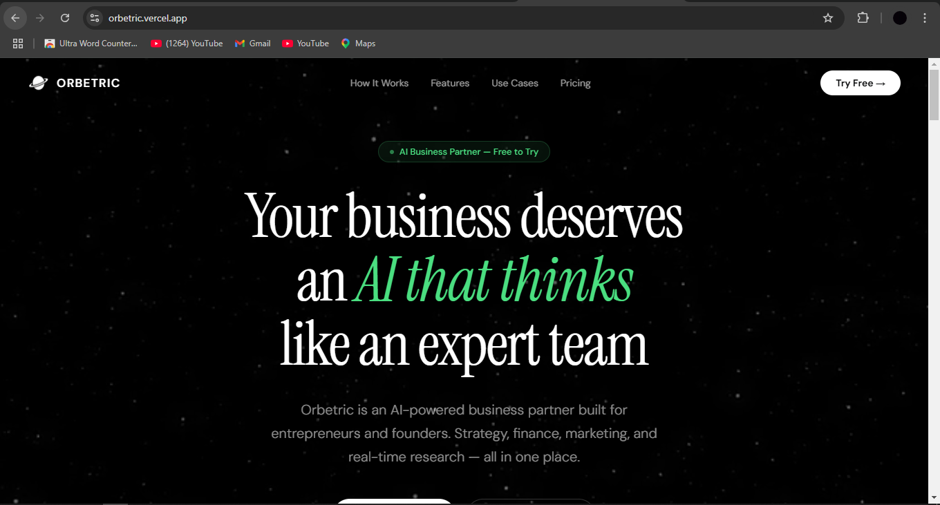 Orbetric screenshot