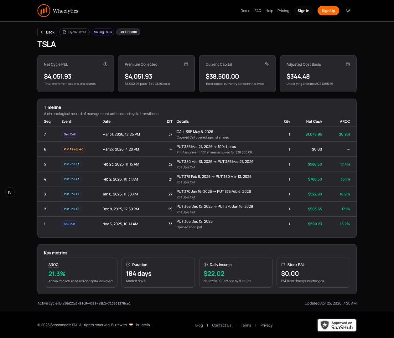 Wheelytics screenshot