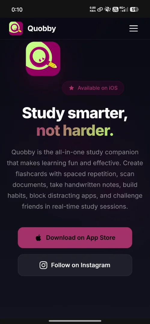 Quobby screenshot