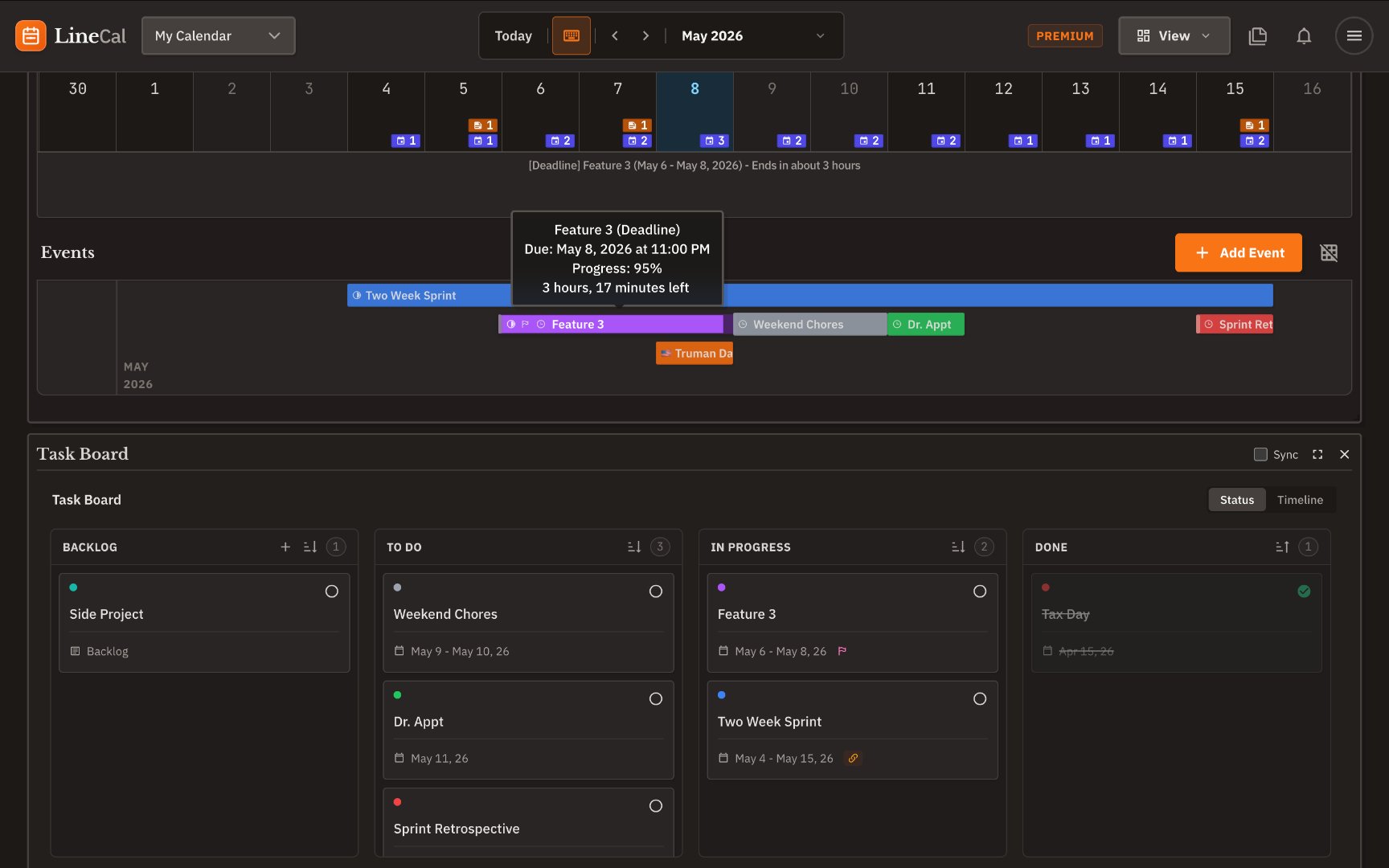 Line Cal screenshot