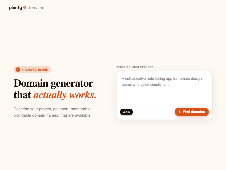 Plenty Domains screenshot