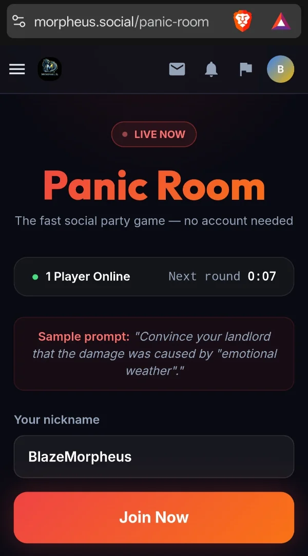 Morpheus-Panic Room screenshot
