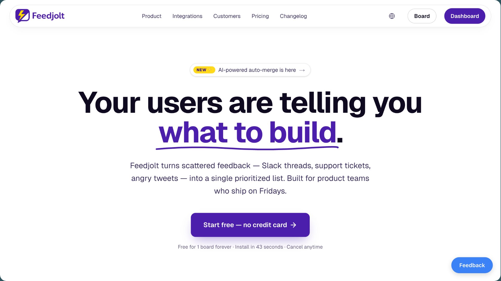 Feedjolt screenshot